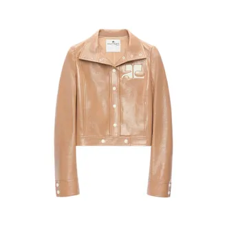 Courr&egrave;ges Reedition Vinyl Cropped Jacket