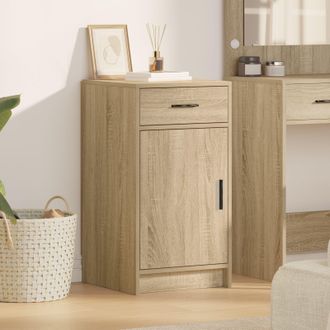 Berkfield Home Sideboard Sonoma Oak 40x41x75 cm Engineered Wood in Beige | Size: 40 x 41 x 75 cm