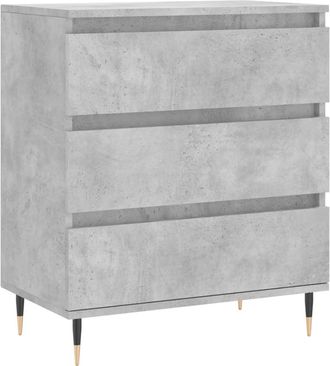 vidaXL Aparador De Madera Contrachapada Gris Hormig&oacute;n 60x35x70 Cm Vidaxl