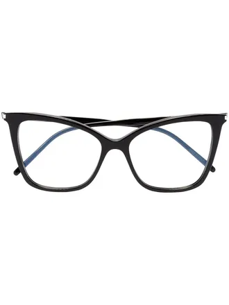 Saint Laurent Eyewear 386 cat-eye optical glasses - women - Acrylic/Acetate - 55 - Black