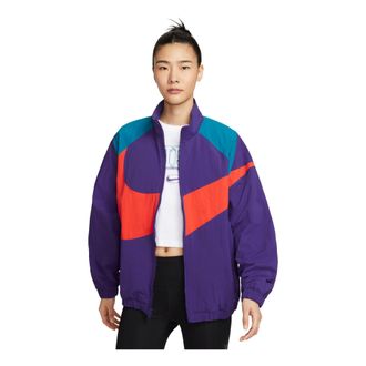 Nike (WMNS) Nike Oversized Woven Jacket Court Purple Green Abyss Picante Red HV4108-547