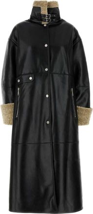 Nanushka Black Synthetic Leather Liesel Coat