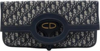 Dior Pre-owned Canvas Clutch - Dames - Vintage Clutch - Blauw - ONE Size - Leer - Vintage