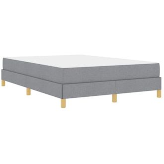 vidaXL Vidaxl - Cama Tipo Box Spring Gris Claro, Marr&oacute;n 140 X 190 Cm
