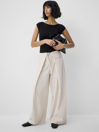 Icone Womens Flowing two-belt wraparound pant