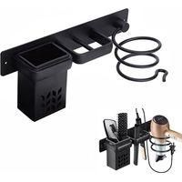 OEM Soporte Universal Para Secador De Pelo Con Bandeja De Almacenamiento, Soporte De Pared De Aluminio Para Secadores Y Planchas De Pelo, Incluye Herrajes