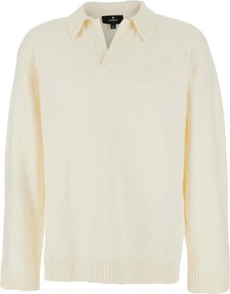 Represent Represent, Truien & Vesten, Heren, Wit, L, Katoen, Polo shirt met lange mouwen