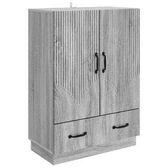 vidaXL Aparador Gris Sonoma 66 X 34,5 X 92 Cm Madera De Ingenier&iacute;a Vidaxl
