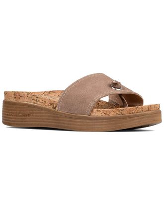 Donald J Pliner Farrahspan Leather Wedge Sandal