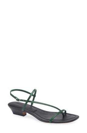 Madewell The Maycie Asymmetric T-Strap Sandal in Golf Green at Nordstrom Rack, Size 10.5