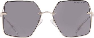 Michael Kors Sanya Gray Solid Square Ladies Sunglasses MK1157D 10143F 58