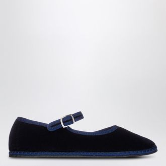 Vibi Venezia Mary Jane in Delfina blue velvet