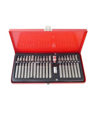 Trade Shop Trade Shop - Llaves De Vaso Torx Llaves Hexagonales 1/2 3/8 Juego Profesional 40 Uds