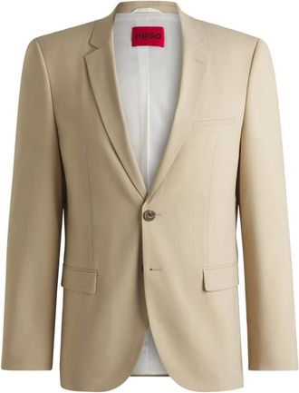 HUGO BOSS Herenjas Middelbruin Stijlvol Model - Heren - Blazers - Bruin - 2XL - Jassen