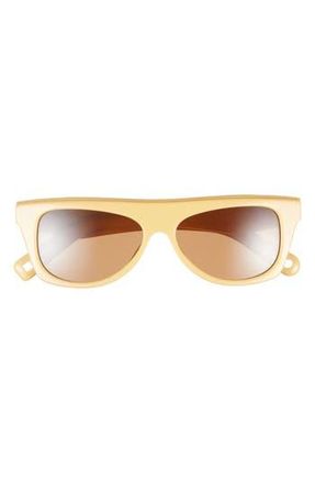 Jacquemus Pina Rectangular Sunglasses in Banana/Gold/Brown at Nordstrom Rack