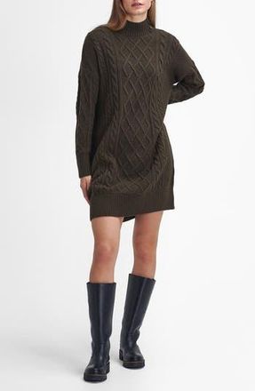 Barbour Clarence Long Sleeve Wool Blend Sweater Dress in Olive Green at Nordstrom Rack, Size 8 Us / 12 Uk