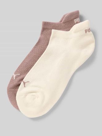 Puma Sneakersocken mit Logo im 2er-Pack in Beige, Gr&ouml;&szlig;e 35-38