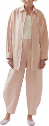 Foemina Andy Cotton Linen Shirt In Marshmallow