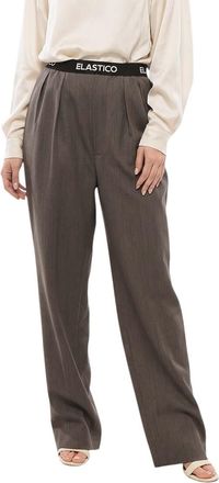 Moschino Brown Relaxed Pleated Trouser