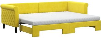 vidaXL Vidaxl - Sof&aacute; Cama Nido Con Colch&oacute;n Terciopelo Amarillo 80x200 Cm