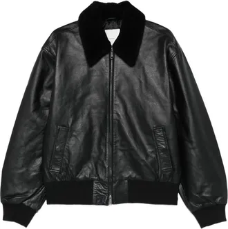 Calvin Klein Leather Bomber Jacket