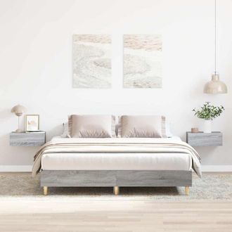 Berkfield Home Bed Frame No Mattress Grey Sonoma 150x200 cm King Size Engineered Wood