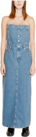 Calvin Klein Jeans Maxi Dresses, female, Blue, Size: XS Maxi Dress Autumn/Winter Collection