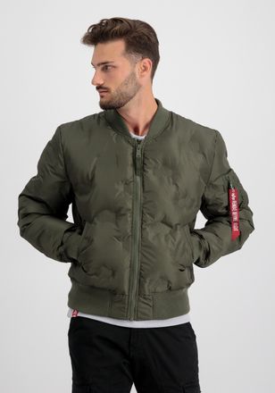 Alpha Industries Winterjacke ALPHA INDUSTRIES MA-1 Emb. Logo Puffer, Herren, Gr. XXL, gr&uuml;n (schwarz olive), Obermaterial: 100% Polyester; Futter: 100% Polyester; F&uuml;llu