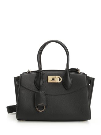 Ferragamo Top Handle Bag Small Handbags Nero-Donna
