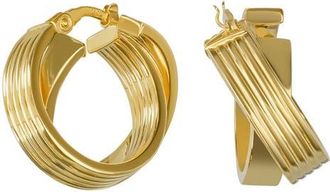 Bony Levy 14K Gold Crossover Hoop Earrings in 14K Yellow Gold at Nordstrom