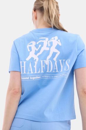 Halfdays T-Shirt Womens Forget Me Not Graphic Print Cotton Boxy Fit DSGL1 5