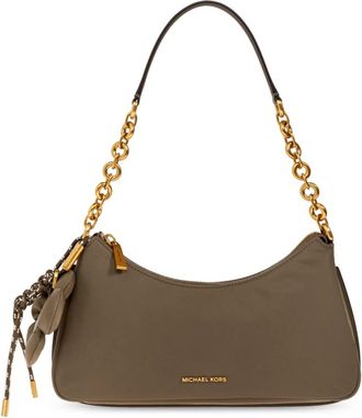 Michael Kors Nolita Medium Nylon Chain Pochette - Dames - Schoudertassen - Groen - ONE Size - Nylon - Tassen