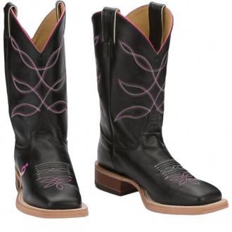 Justin Boots Womens Lori 11 Cowhide Western Boots In Royal Black