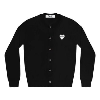 Comme Des Gar&ccedil;ons (WMNS) COMME des GARCONS PLAY Cardigan White heart Black AZ-N061-051-1