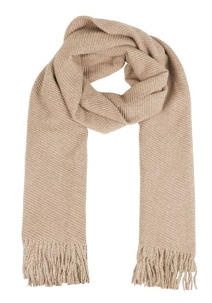 Capelli Modeschal CAPELLI NEW YORK, Damen, creme, Polyester, Strukturmuster, unifarben, Modet&uuml;cher Modeschal, Fransenkante, w&auml;rmend