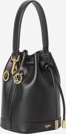 Fendi Womens Mon Tresor Leather Bag Black Calf Shoulder