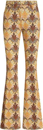 Etro graphic-print flared jeans - women - Elastane/Cotton - 29 - Multicolour