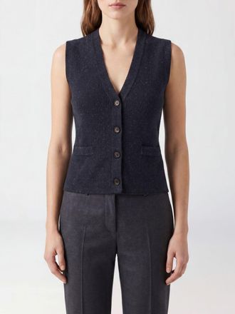Brunello Cucinelli Gilet in maglia di cashmere lurex