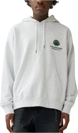 New Amsterdam Surf Association Logo Hoodie - Heren - Hoodies - Grijs - S - Katoen - Hoodies & sweatvesten