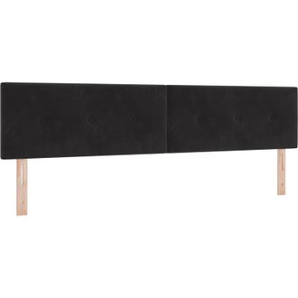 vidaXL Cabecero Con Luces De Tiras Led Negro 100 Cm Terciopelo Vidaxl