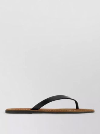 The Row leather beach thong sandals flat sole