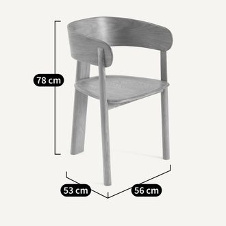 AM.PM Tafelfauteuil, 3 poten, massief eiken, Marais, ontwerp Emmanuel Gallina