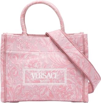 Versace Pre-owned Jacquard Tote Bag - Dames - Vintage Shopper - Roze - ONE Size - Vintage