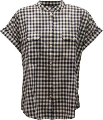 Woolrich Blauw Buffalo Geruite Blouse - Dames - Overhemden - Veelkleurig - M - Overhemden