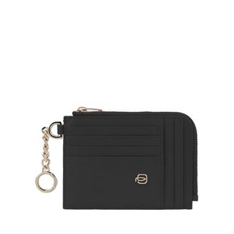 Piquadro Wallets & Cardholders, female, Black, Size: ONE SIZE Card Holder with Keychain