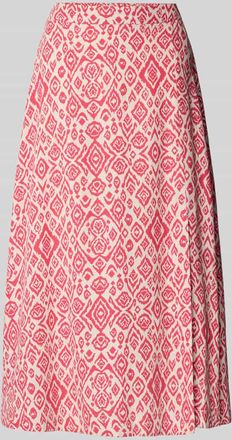 Ichi Midirock aus Leinen-Viskose-Mix Modell LINNO in Pink, Größe 36