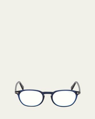 Tom Ford Mens Two-Tone Square Optical Frames