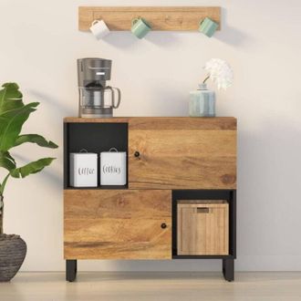 vidaXL vidaXL Credenza con 2 Ante 80x33x75 cm in Legno Massello di Mango