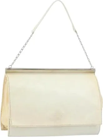 Prada Pre-owned Shoulder Bags, female, White, Size: ONE SIZE Pre-owned Leather Shoulder Bag