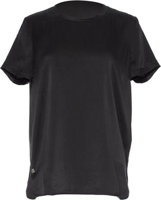 Manila Grace Ronde Hals Blouse - Dames - T-shirts - Zwart - M - Tops
